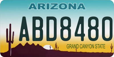 AZ license plate ABD8480