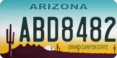 AZ license plate ABD8482