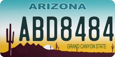AZ license plate ABD8484