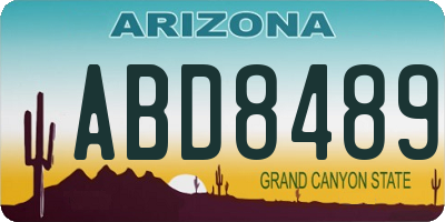 AZ license plate ABD8489