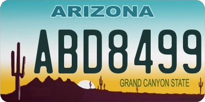 AZ license plate ABD8499