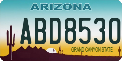 AZ license plate ABD8530