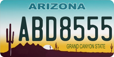 AZ license plate ABD8555