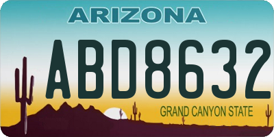 AZ license plate ABD8632