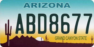 AZ license plate ABD8677