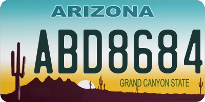 AZ license plate ABD8684