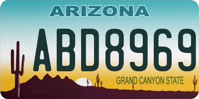 AZ license plate ABD8969