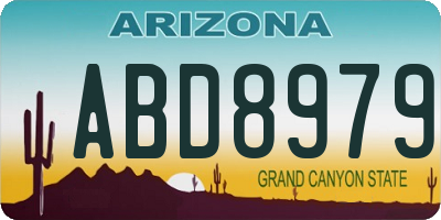 AZ license plate ABD8979
