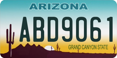 AZ license plate ABD9061