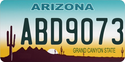 AZ license plate ABD9073