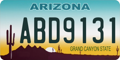 AZ license plate ABD9131