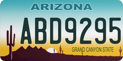 AZ license plate ABD9295