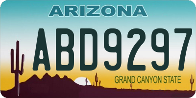 AZ license plate ABD9297