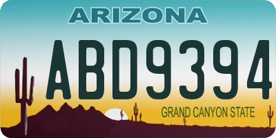AZ license plate ABD9394