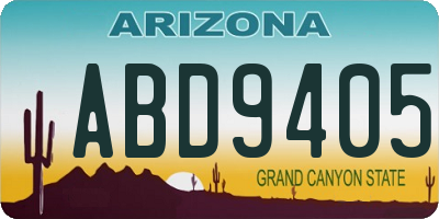 AZ license plate ABD9405