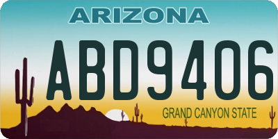AZ license plate ABD9406