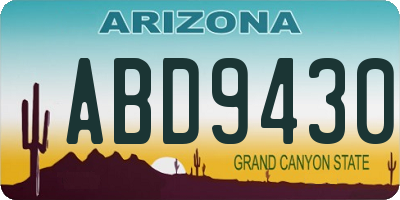 AZ license plate ABD9430