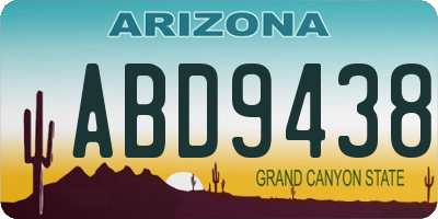 AZ license plate ABD9438
