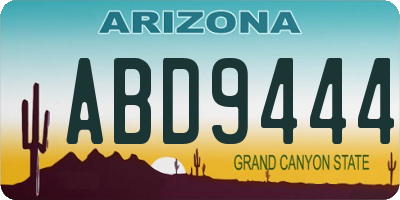 AZ license plate ABD9444