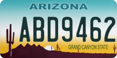 AZ license plate ABD9462