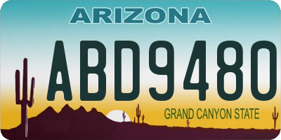 AZ license plate ABD9480