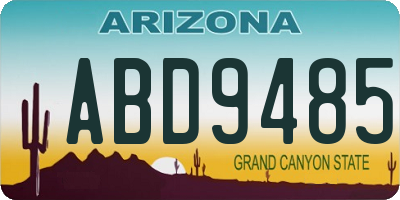 AZ license plate ABD9485