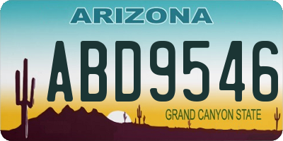 AZ license plate ABD9546