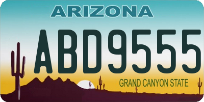 AZ license plate ABD9555