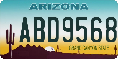 AZ license plate ABD9568