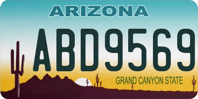 AZ license plate ABD9569