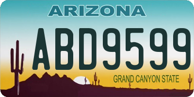 AZ license plate ABD9599