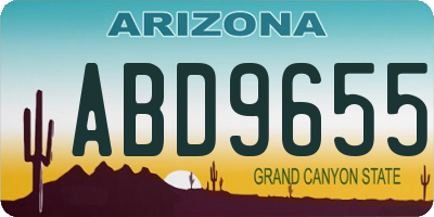 AZ license plate ABD9655