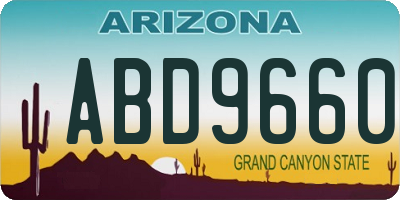 AZ license plate ABD9660