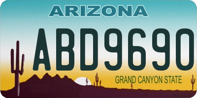 AZ license plate ABD9690