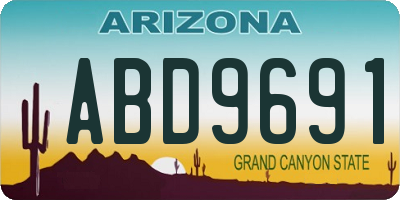 AZ license plate ABD9691