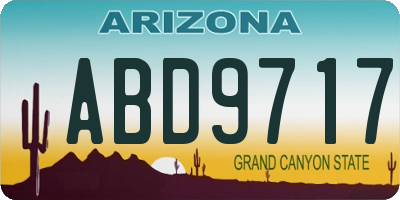 AZ license plate ABD9717