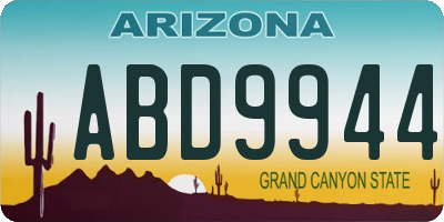 AZ license plate ABD9944