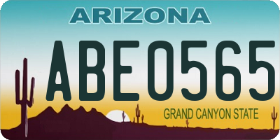 AZ license plate ABE0565