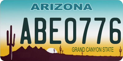 AZ license plate ABE0776