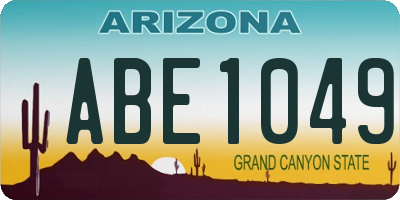 AZ license plate ABE1049