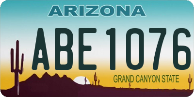 AZ license plate ABE1076