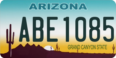 AZ license plate ABE1085