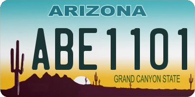 AZ license plate ABE1101
