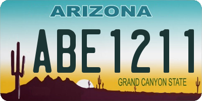 AZ license plate ABE1211