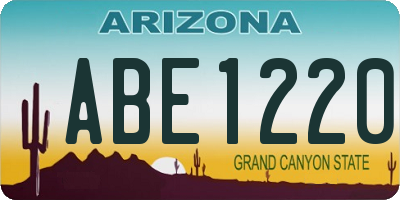 AZ license plate ABE1220