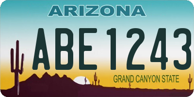 AZ license plate ABE1243