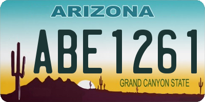 AZ license plate ABE1261