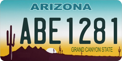 AZ license plate ABE1281