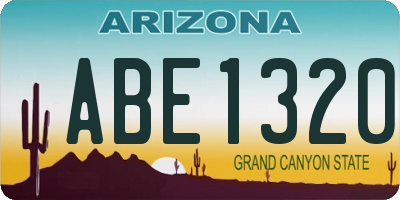 AZ license plate ABE1320
