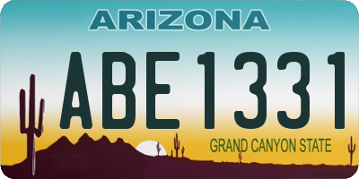 AZ license plate ABE1331